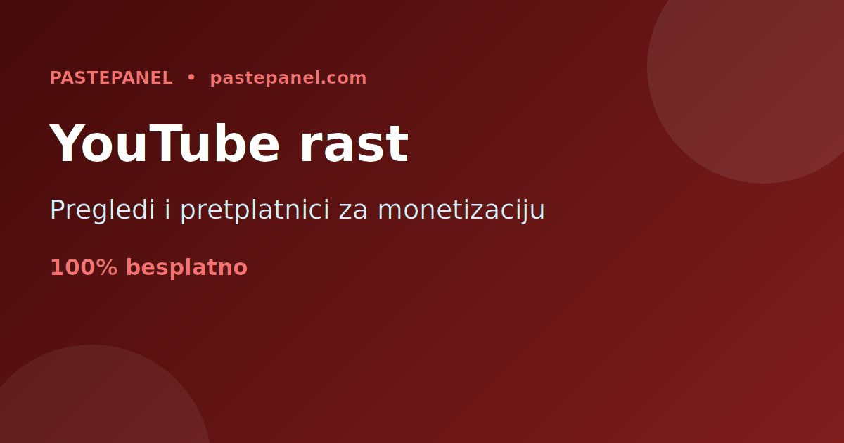 Rast i monetizacija YouTube kanala uz SMM usluge u Crnoj Gori