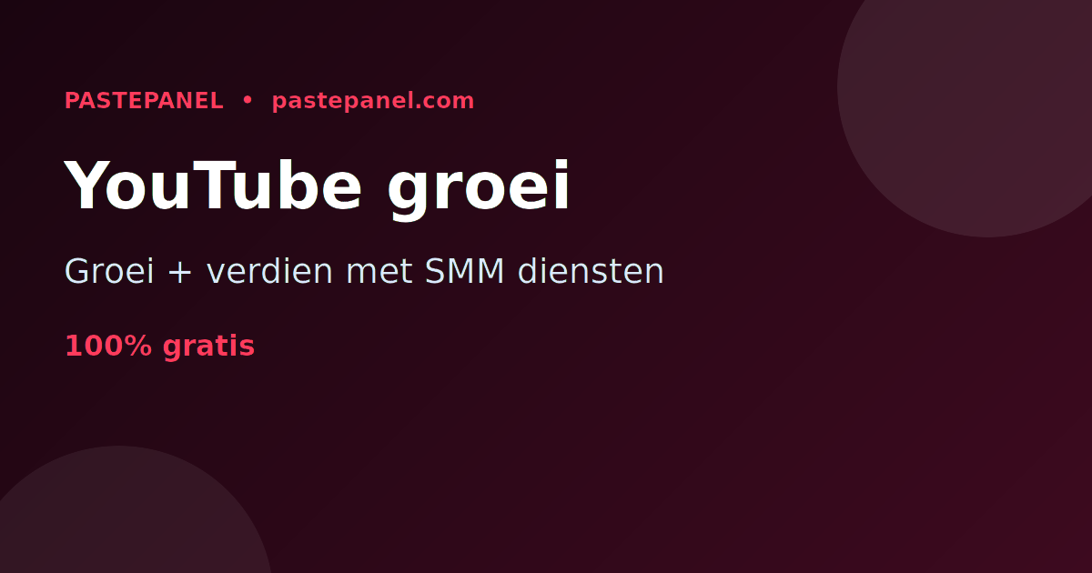 YouTube-kanaal laten groeien met SMM diensten in Nederland
