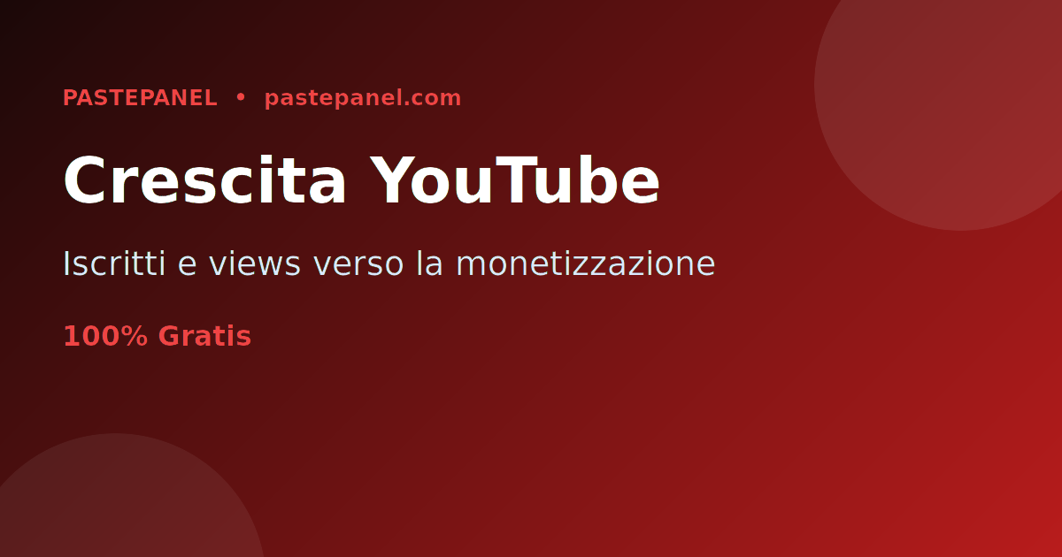 Servizi SMM per crescita e monetizzazione YouTube a San Marino