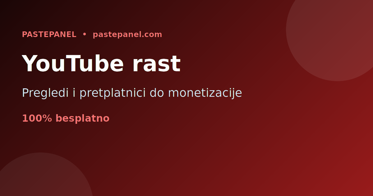 YouTube SMM usluge i monetizacija u Srbiji